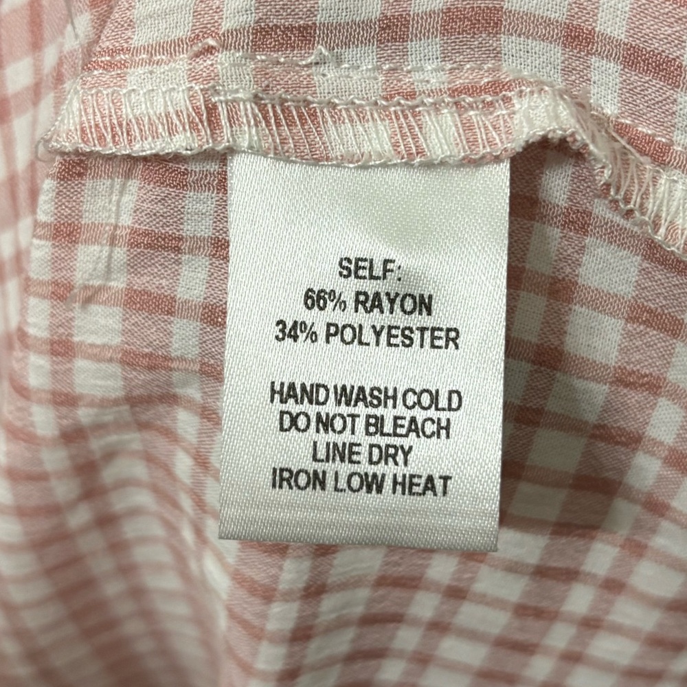 Lulu's Pink Gingham Button-Front Midi Dress - Picture 5 of 5